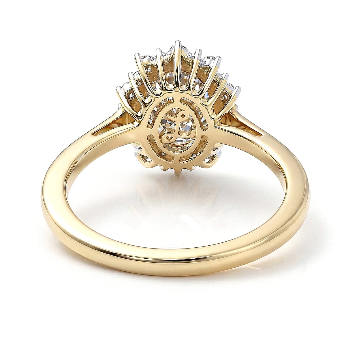 Luxoro AAA Madagascar Color Change Garnet and Diamond I2 2.40 ctw Lumina Blooming Halo Ring in 10K Yellow Gold (Size  10.0)