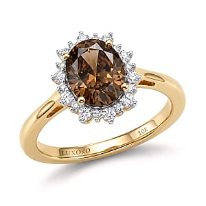 Luxoro AAA Madagascar Color Change Garnet and Diamond I2 2.40 ctw Ring in 10K Yellow Gold (Size 7.0)