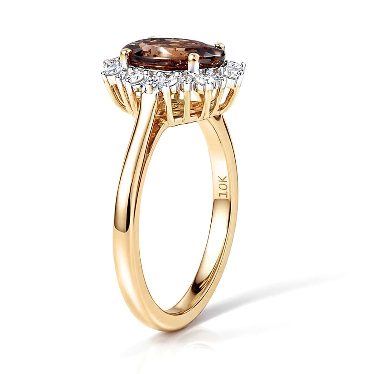 Luxoro AAA Madagascar Color Change Garnet and Diamond I2 2.40 ctw Ring in 10K Yellow Gold (Size 7.0) image number 3