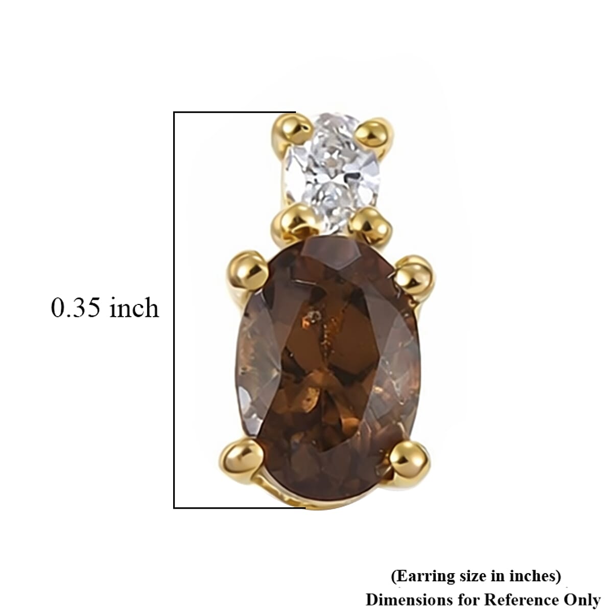 Premium Madagascar Color Change Garnet and Luxuriant Lab Grown Diamond G-H SI 1.30 ctw Earrings in 18K Vermeil Yellow Gold Over Sterling Silver image number 5