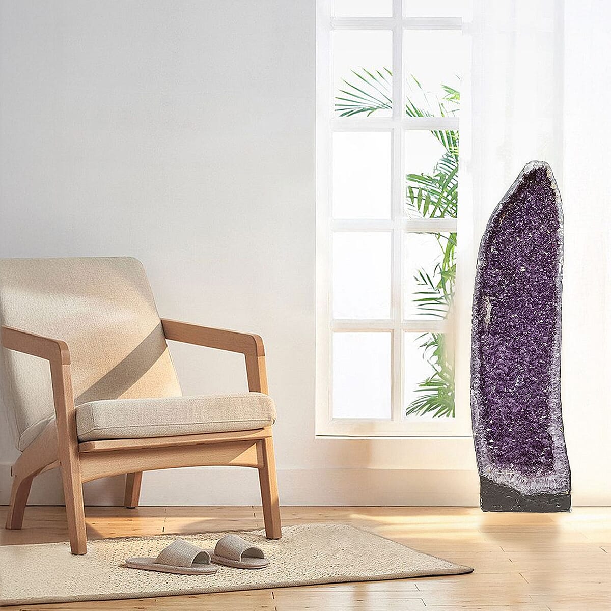 Home and Office Decor Amethyst Color Geode With Stand (152 lbs) image number 2