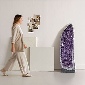 Home and Office Decor Amethyst Color Geode With Stand (152 lbs)