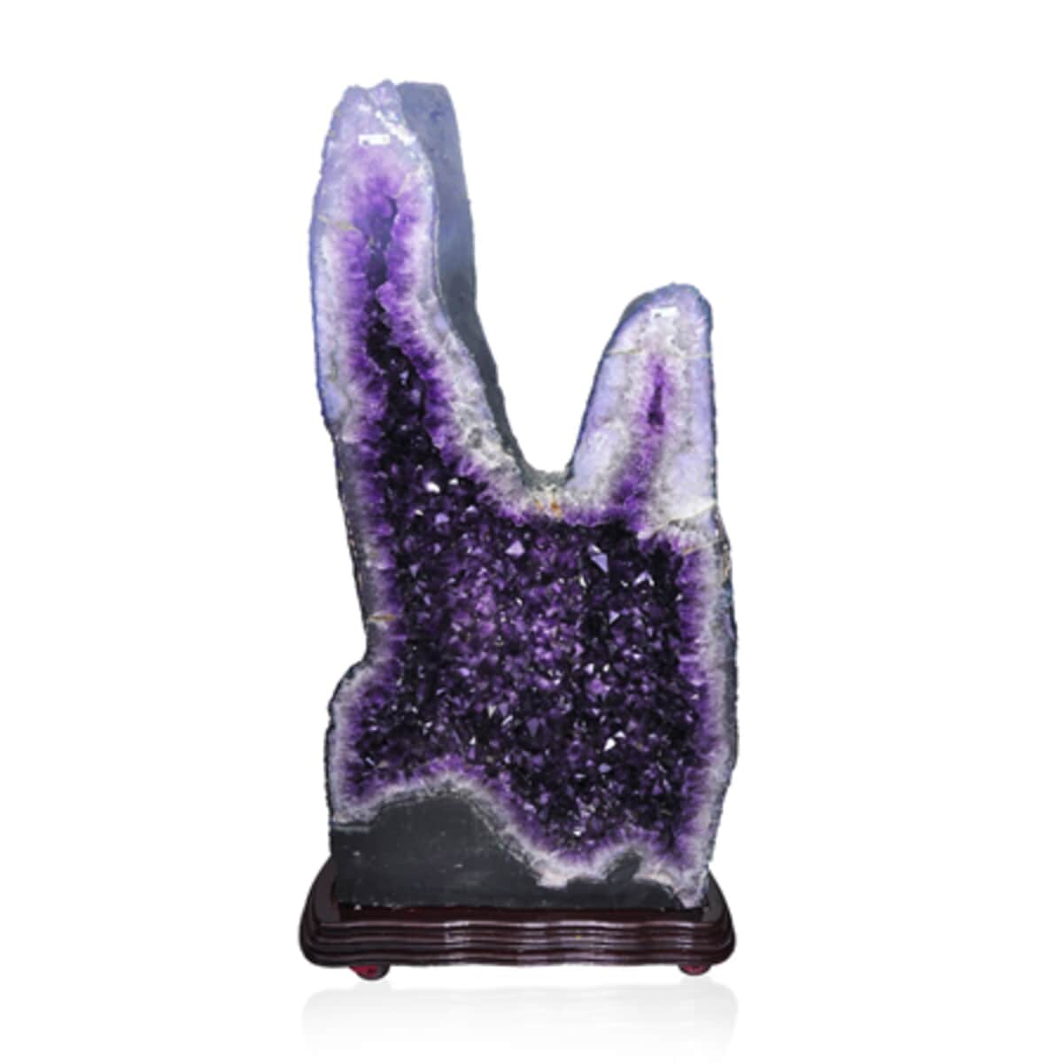 Home and Office Decor Uruguayan Amethyst Geode On Wooden Base (641 lbs) image number 0