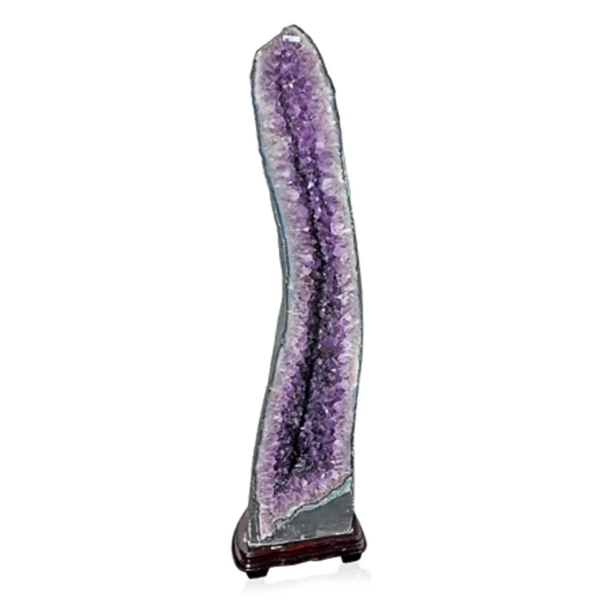 Home and Office Decor Uruguayan Amethyst Geode on Wooden Base (269 lbs) image number 0