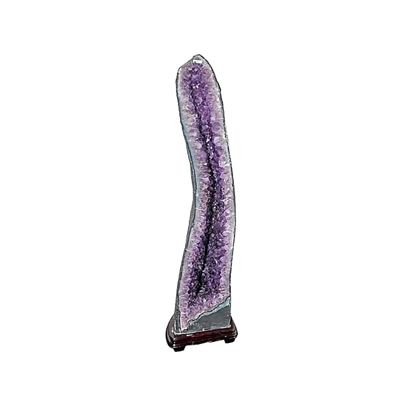 Home and Office Decor Uruguayan Amethyst Geode on Wooden Base - 269 lbs (57x11)