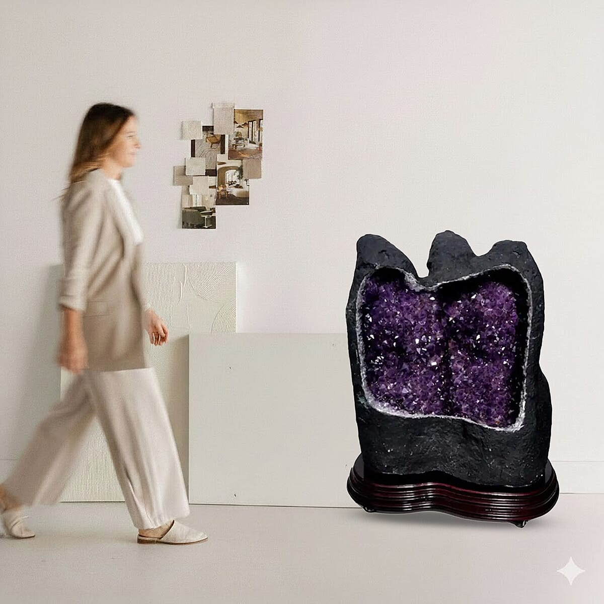 Home and Office Decor Uruguayan Amethyst Geode With Stand - 405 lbs image number 4
