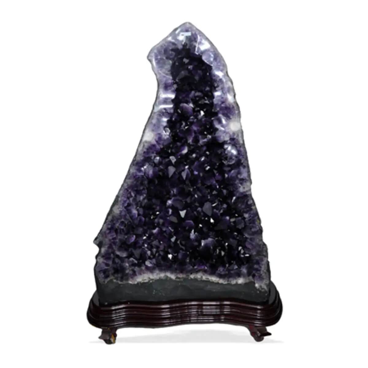 Home and Office Decor Uruguayan Amethyst Geode on Wooden Base (383 lbs) image number 0