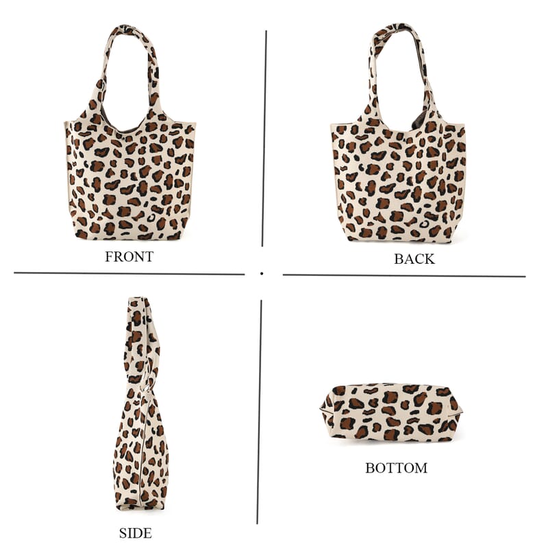 La Marey Cream Knitting Tote Bag