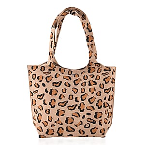 La Marey Brown Knitting Tote Bag