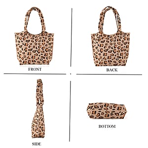 La Marey Brown Knitting Tote Bag