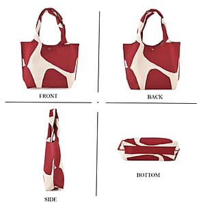La Marey Red Knitting Tote Bag