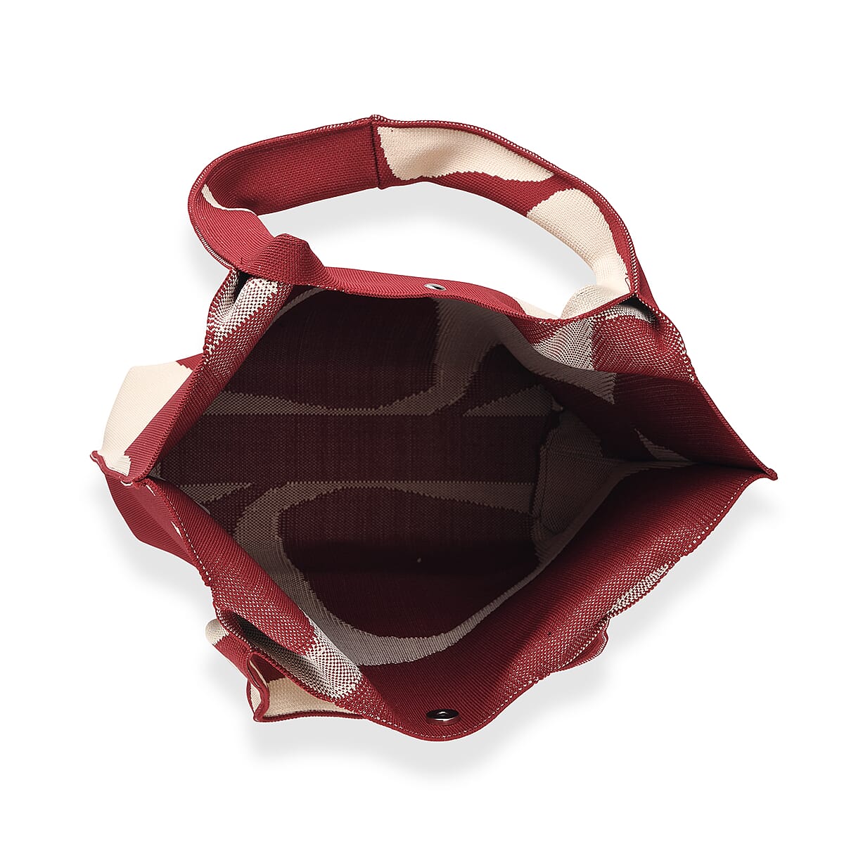 La Marey Red Knitting Tote Bag image number 4