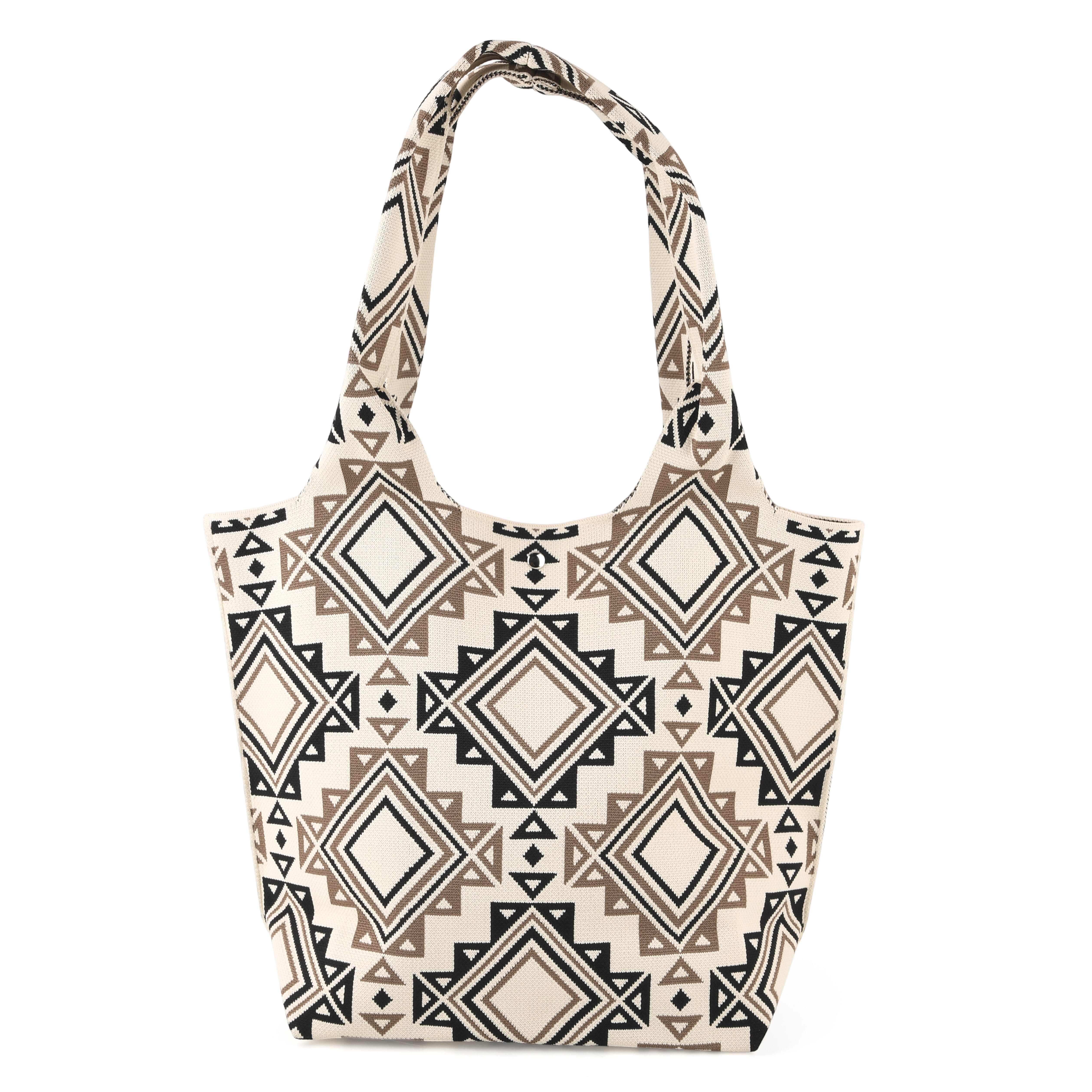 La Marey Cream Knitting Tote Bag