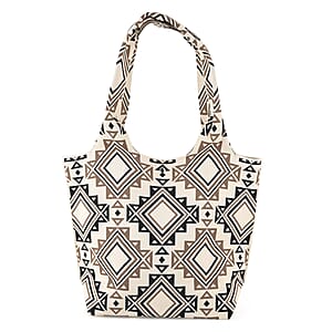 La Marey Cream Knitting Tote Bag