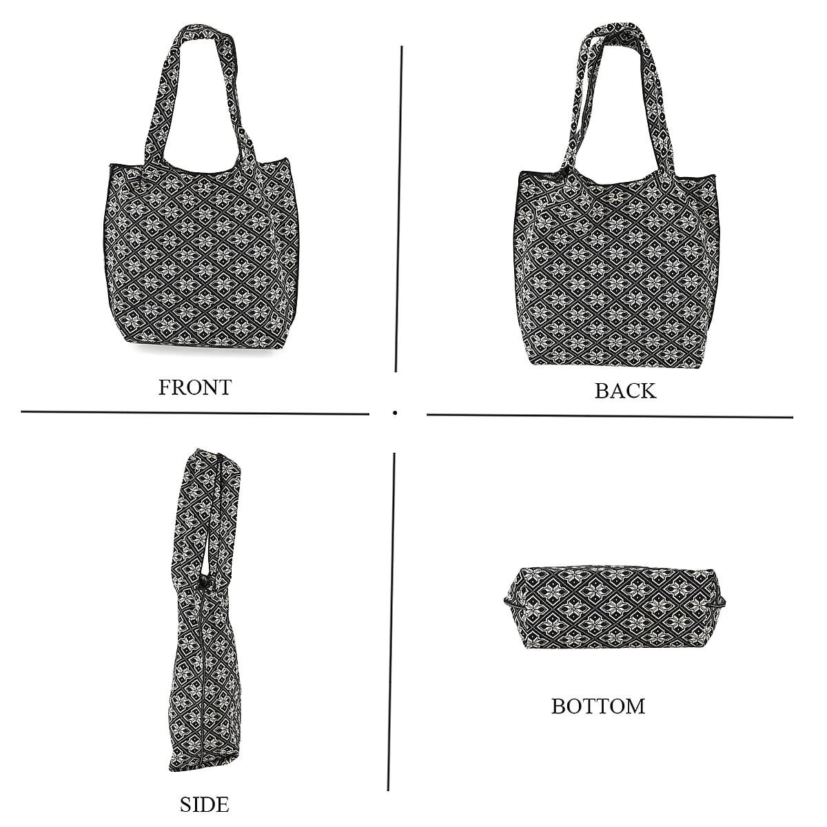 La Marey Black Polyester Knitted Bag image number 1