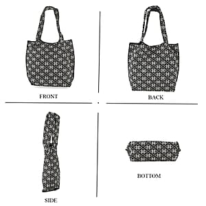 La Marey Black Polyester Knitted Bag