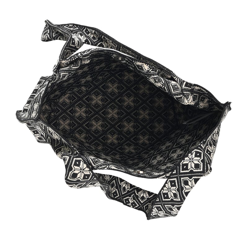 La Marey Black Polyester Knitted Bag