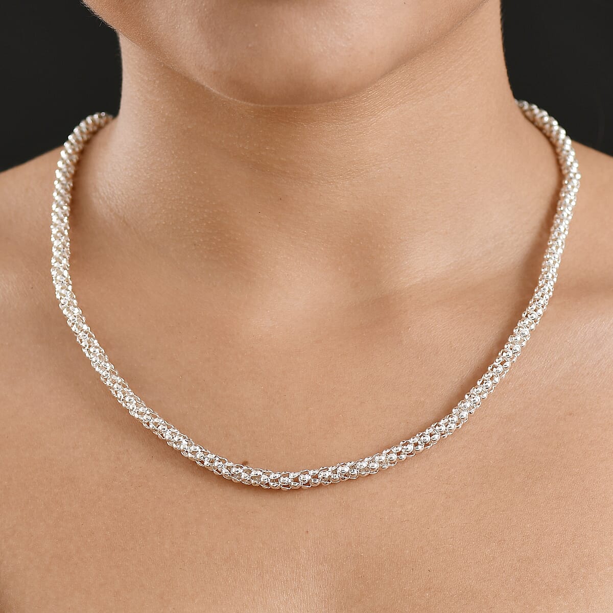 D'Joy Sterling Silver Necklace (20 Inches) (23.10 Grams) image number 2