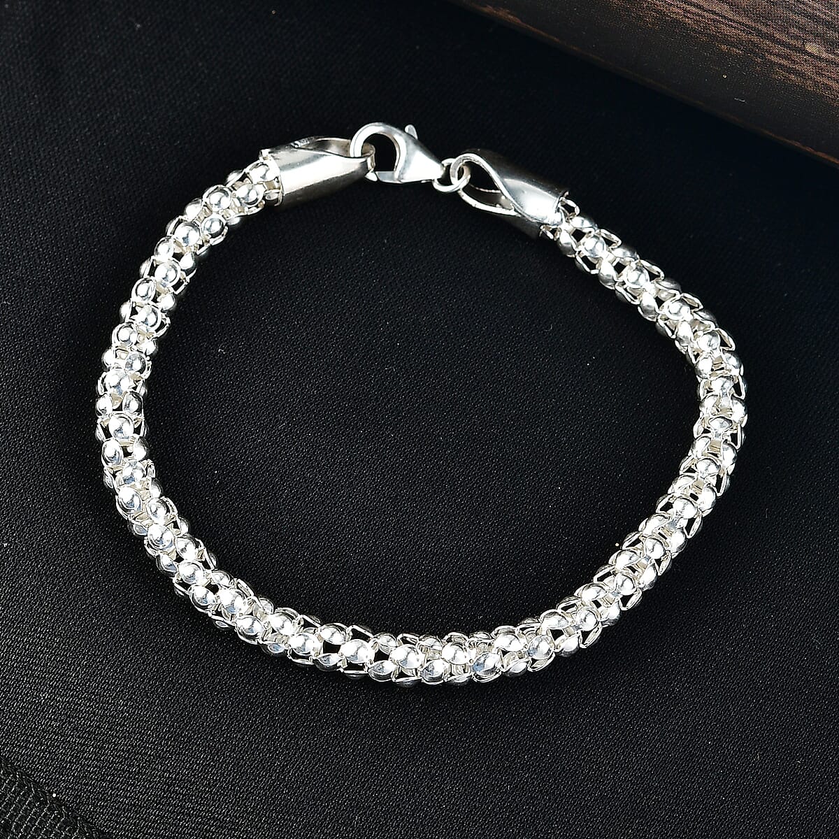 D'Joy Popcorn Bead Chain Bracelet in Sterling Silver (7.25 In) 8.90 Grams image number 1
