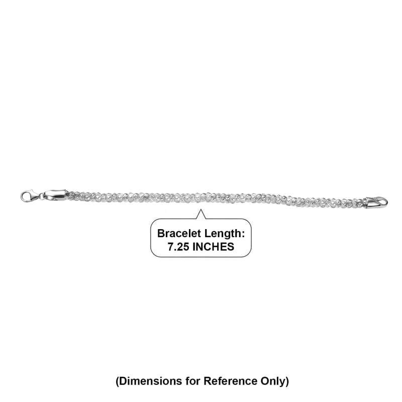 D'Joy Popcorn Bead Chain Bracelet in Sterling Silver (7.25 In) 8.90 Grams