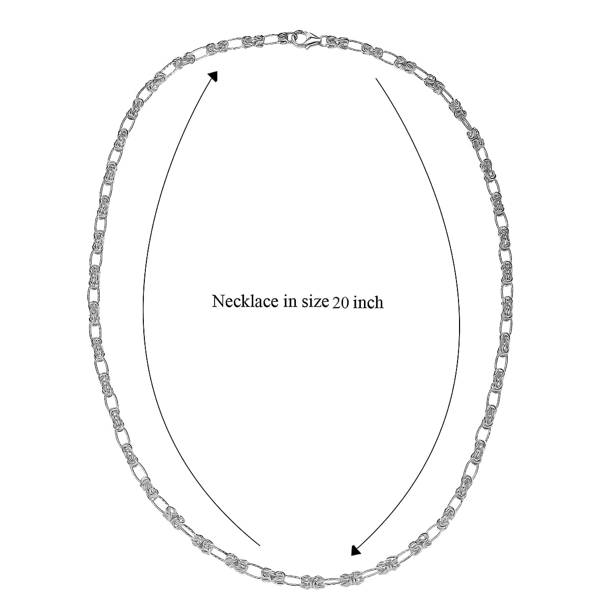 D'Joy Necklace in Sterling Silver 15.90 Grams 20 Inches  image number 6