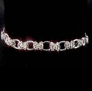 D'Joy Byzantine Station Chain Bracelet in Sterling Silver (7.25 In) 6.0 Grams