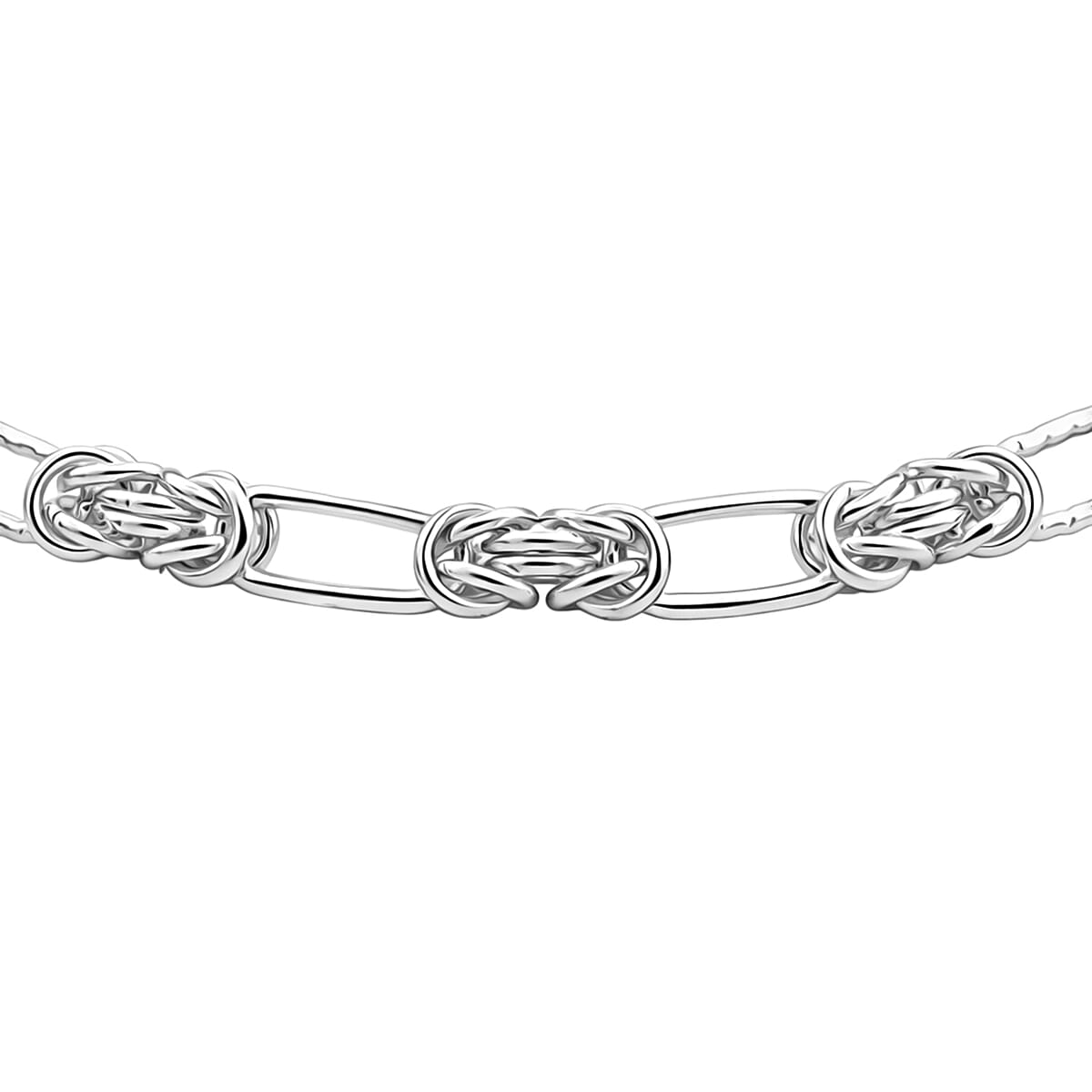 D'Joy Byzantine Station Chain Bracelet in Sterling Silver (7.25 In) 6.0 Grams image number 3