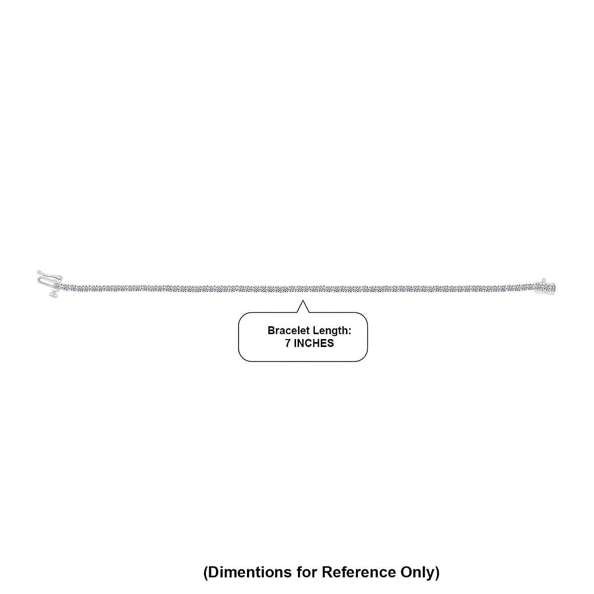 NY Closeout Deal Diamond 0.40 ctw Bracelet in Sterling Silve (7.00 In)  image number 4