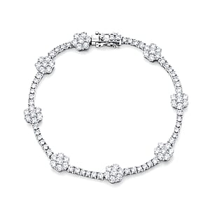 Luxuriant Lab Grown Diamond G SI 6.00 ctw Bracelet in Sterling Silve (7.50 In) 