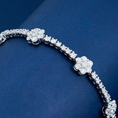 Luxuriant Lab Grown Diamond G SI 6.00 ctw Bracelet in Sterling Silve (7.50 In) 