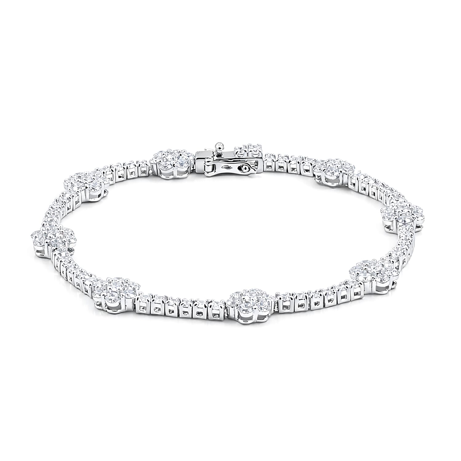 Luxuriant Lab Grown Diamond G SI 6.00 ctw Bracelet in Sterling Silve (7.50 In) 