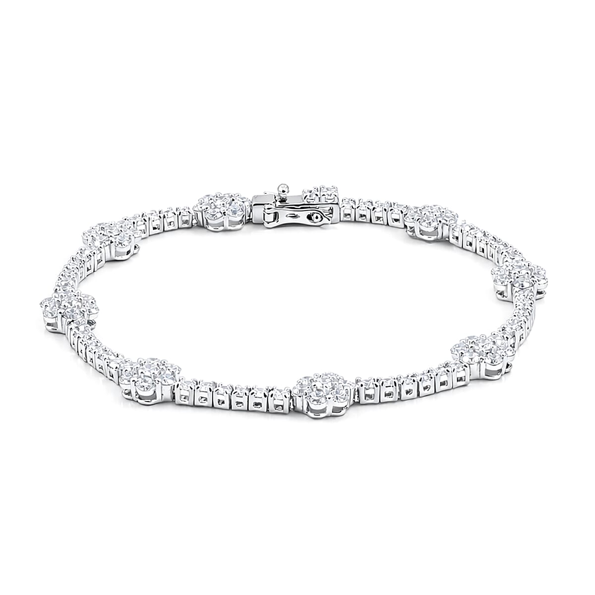 Luxuriant Lab Grown Diamond G SI 6.00 ctw Bracelet in Sterling Silve (7.50 In)  image number 3