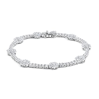 Luxuriant Lab Grown Diamond G SI 6.00 ctw Bracelet in Sterling Silve (7.50 In) 