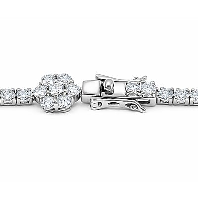 Luxuriant Lab Grown Diamond G SI 6.00 ctw Bracelet in Sterling Silve (7.50 In) 