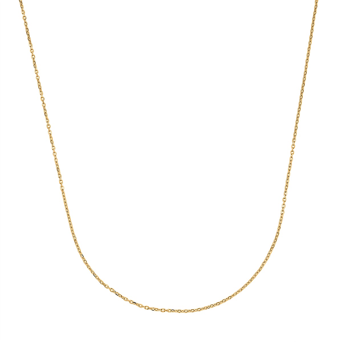 14K Yellow Gold Diamond-cut Cable Chain Necklace (20 Inches) (1mm, 1.75 Grams) image number 3