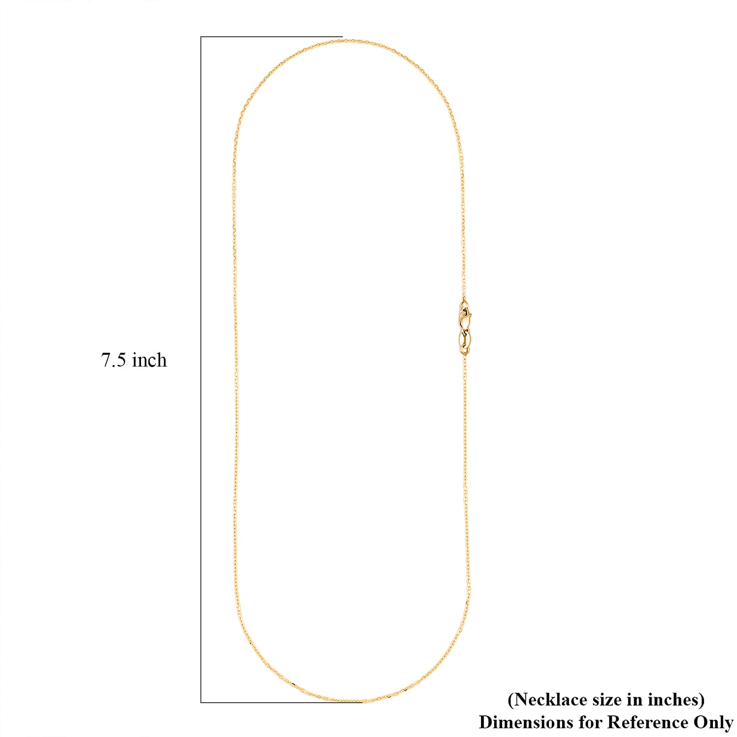 14K Yellow Gold Diamond-cut Cable Chain Necklace (20 Inches) (1mm, 1.8 Grams)