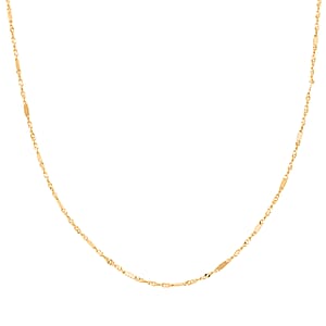 14K Yellow Gold Singapore Bar Chain Necklace (20 Inches) (1.5 Grams)