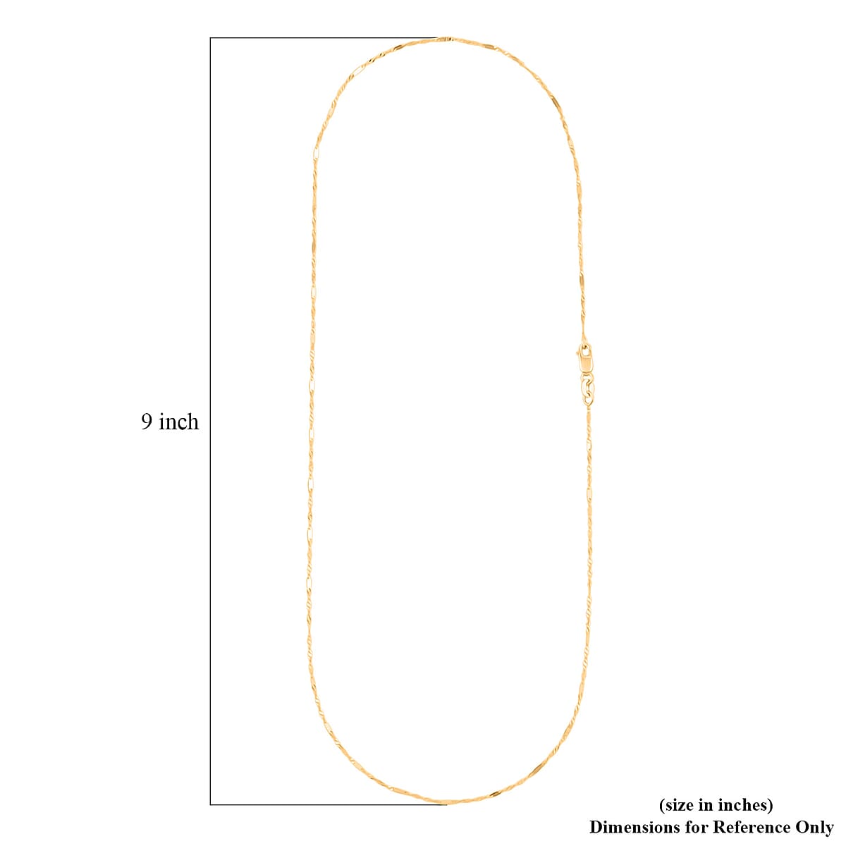 14K Yellow Gold Singapore Bar Chain Necklace (20 Inches) (1.5 Grams) image number 6