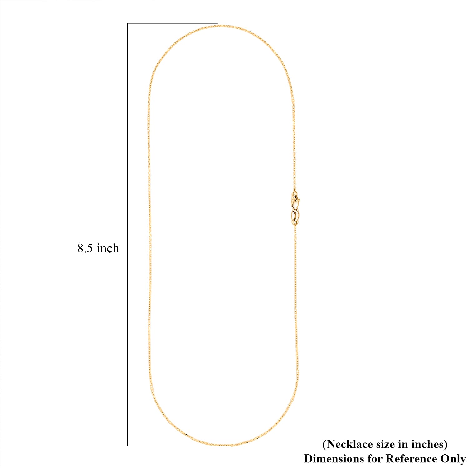 14K Yellow Gold Diamond-cut Cable Chain Necklace (22 Inches) (1mm, 1.95 Grams)