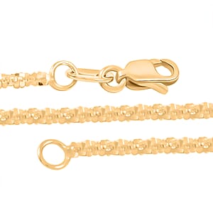14K Yellow Gold Sparkle Chain Necklace (22 Inches) (1.5 Grams)