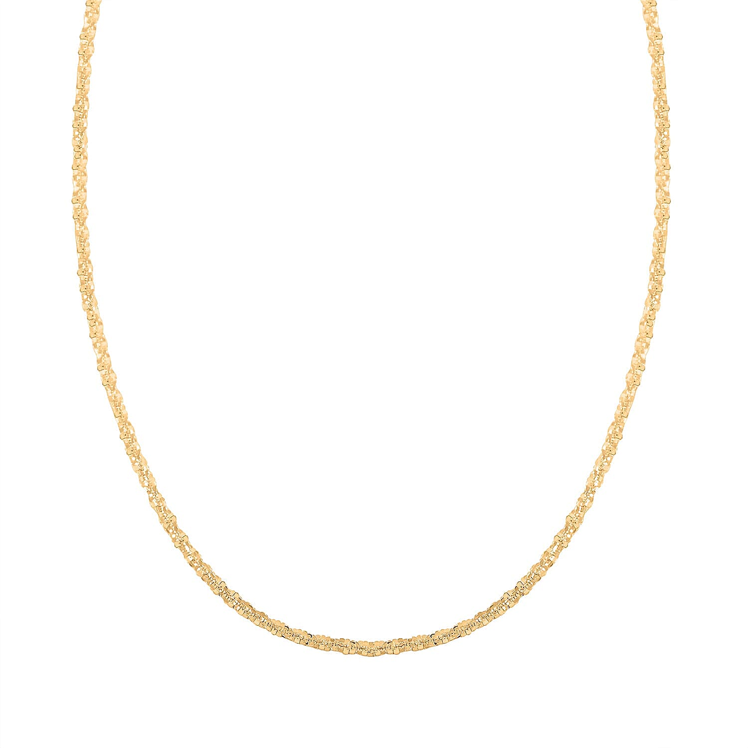 14K Yellow Gold Sparkle Chain Necklace (22 Inches) (1.5 Grams)