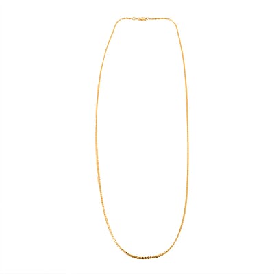 14K Yellow Gold Sparkle Chain Necklace (22 Inches) (1.5 Grams)