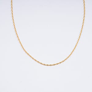 Twisted Mariner Chain Necklace in 18K Yellow Gold 2.1 Grams 18 Inches