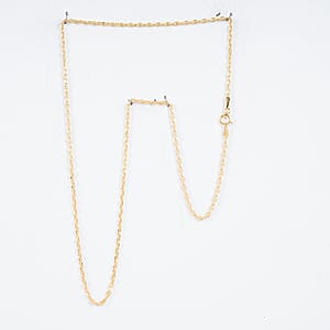 18K Yellow Gold Twisted Mariner Chain Necklace (20 Inches) (2.30 Grams)