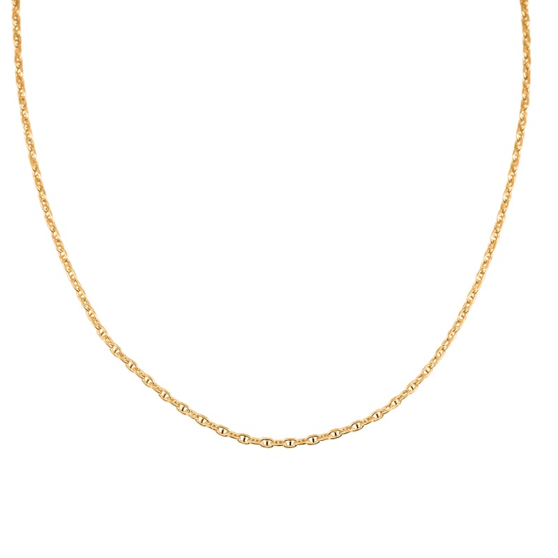 18K Yellow Gold Twisted Mariner Chain Necklace (20 Inches) (2.30 Grams)
