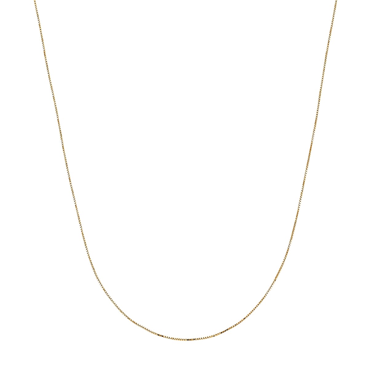 Box Chain Necklace in 18K Yellow Gold 1.4 Grams 20 Inches image number 3