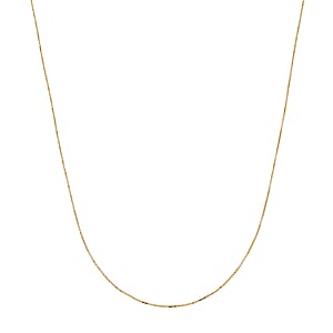 18K Yellow Gold Box Chain Necklace (20 Inches) (1.4 Grams)