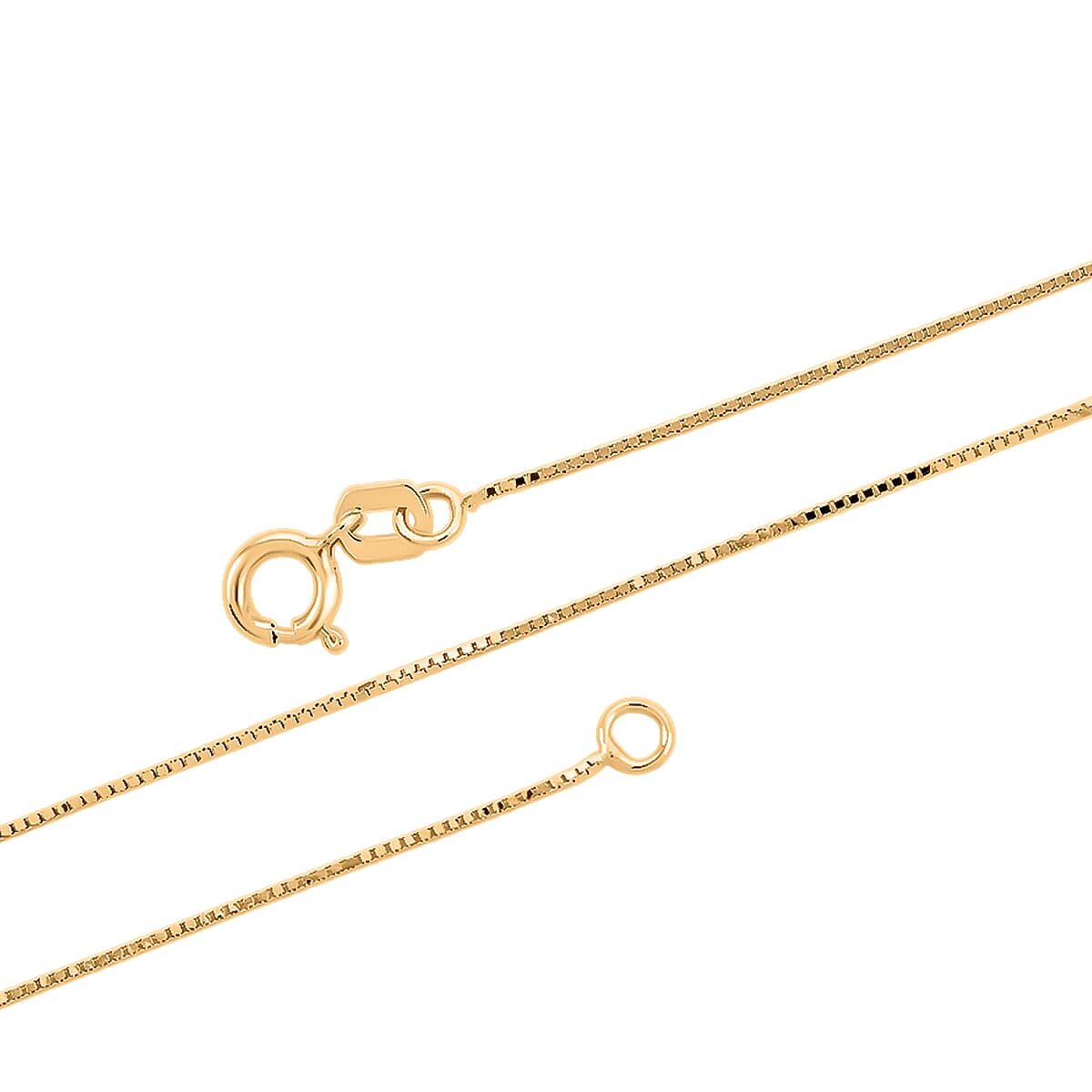 Box Chain Necklace in 18K Yellow Gold 1.4 Grams 20 Inches image number 5