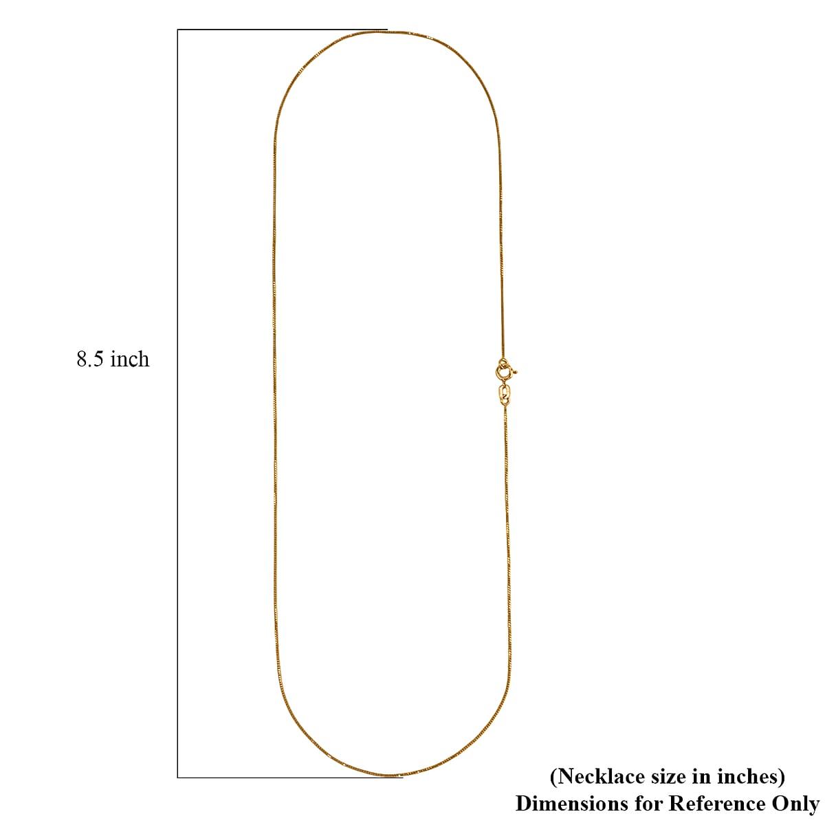 Box Chain Necklace in 18K Yellow Gold 1.4 Grams 20 Inches image number 6