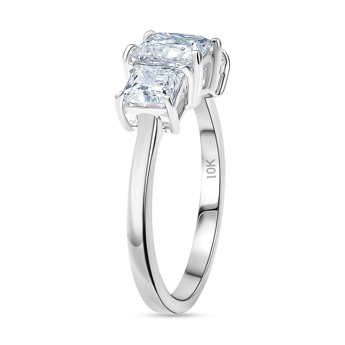 Luxuriant Lab Grown Diamond E-F VS 2.00 ctw Ring in 10K White Gold (Size 6.0) image number 3